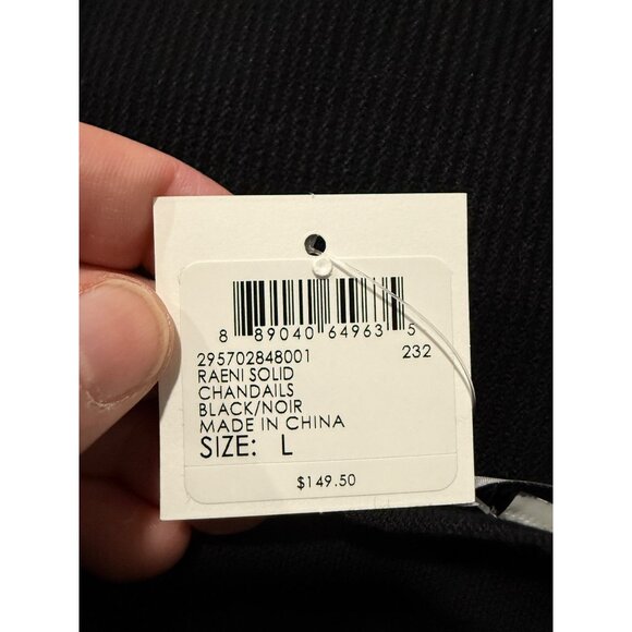 Club Monaco Raeni Solid Black Ribbed Knit Halter Top With Tie Back Closure Size - Picture 4 of 6